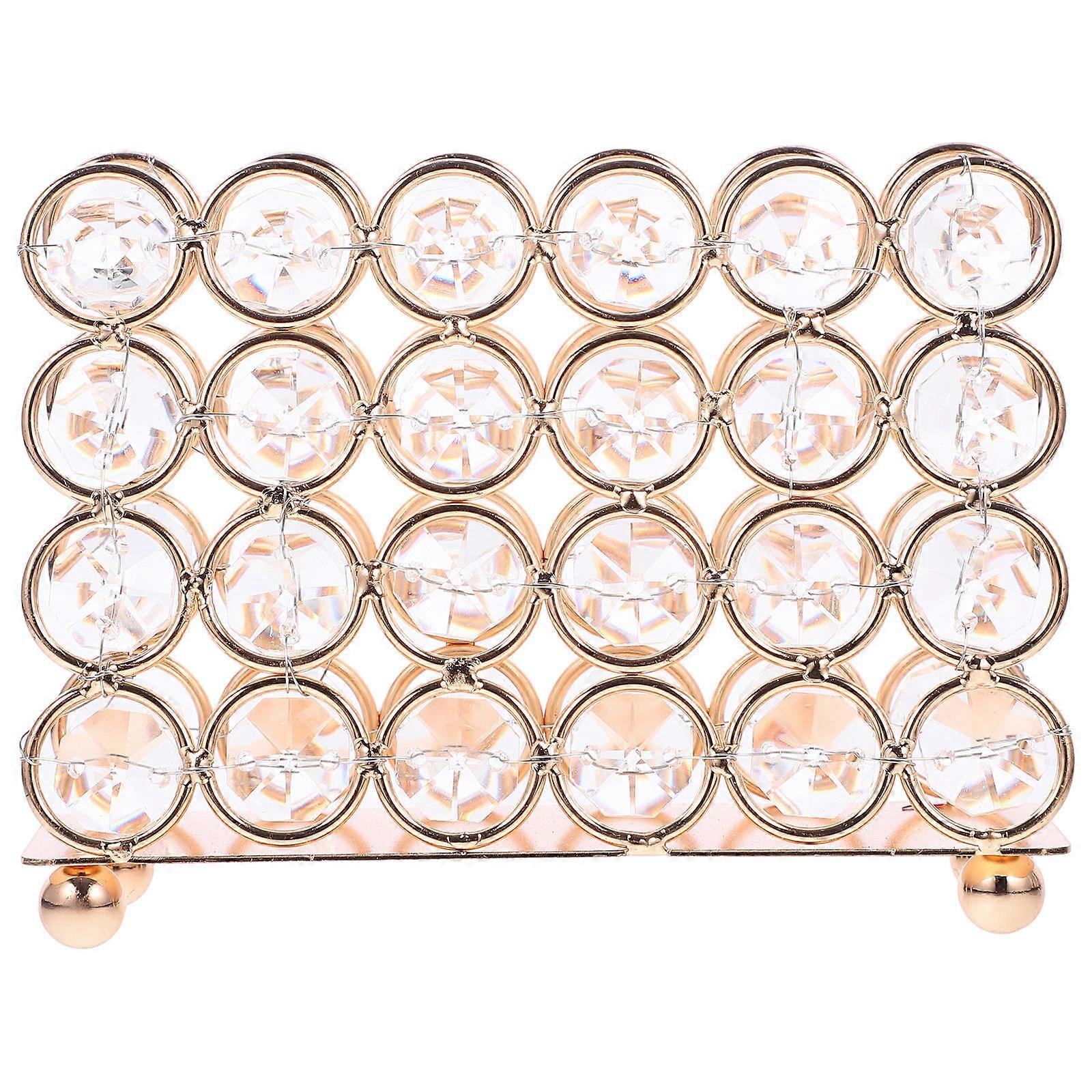 Modern Napkin Holder with Stable Square Base Luxury Tissue Dispenser Stand Space Saving Elegant Tissue Storage Rack for Kitchen Office and Tabletop