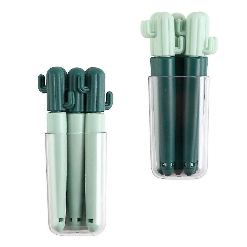 Cactus Shaped Sealing Clips for Snack Bags Cartoon Design 14pcs Assorted Color Storage Tool