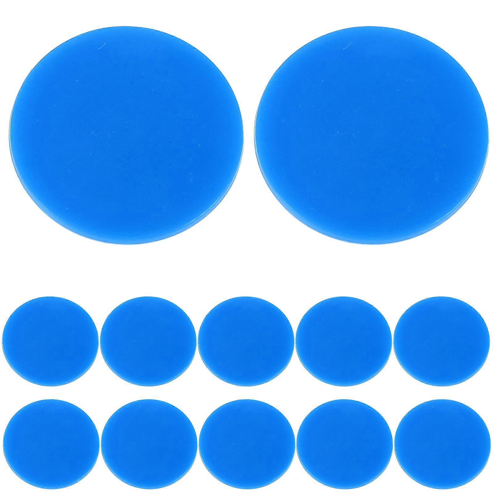 Blue Plastic Chips for Games Durable Smooth Surface Widely Used for Home Fun 100 Pieces