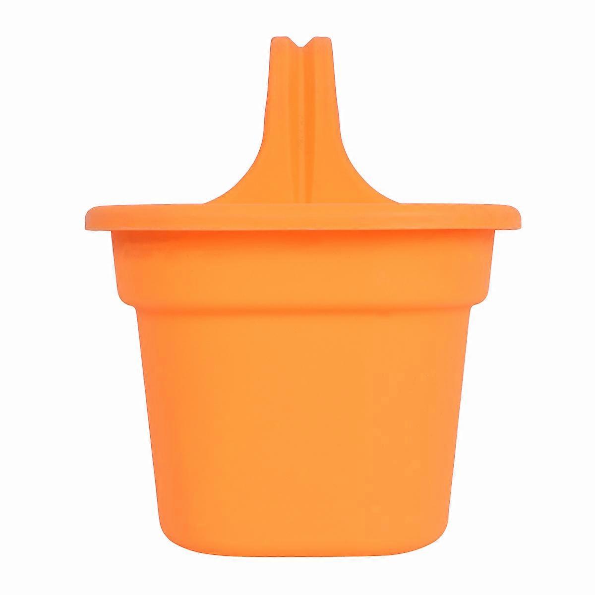 Orange Resin Hanging Basket for Wall Mount Storage with Hook Ideal for Plant Arrangements and Home Organization 12.5 inches