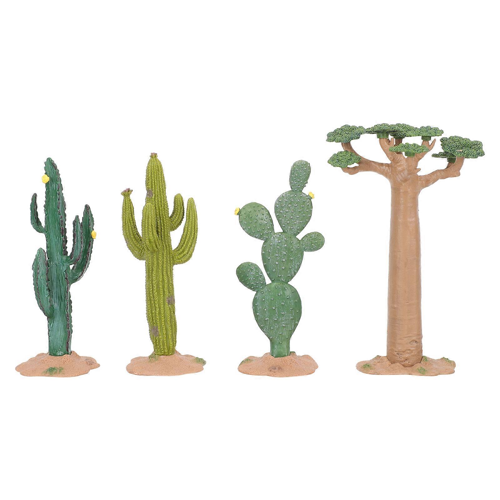 Fake Cactus Decor 1 Set Cactus Shape Indoor Decoration 16X10cm Realistic Modelling For Office Desktop