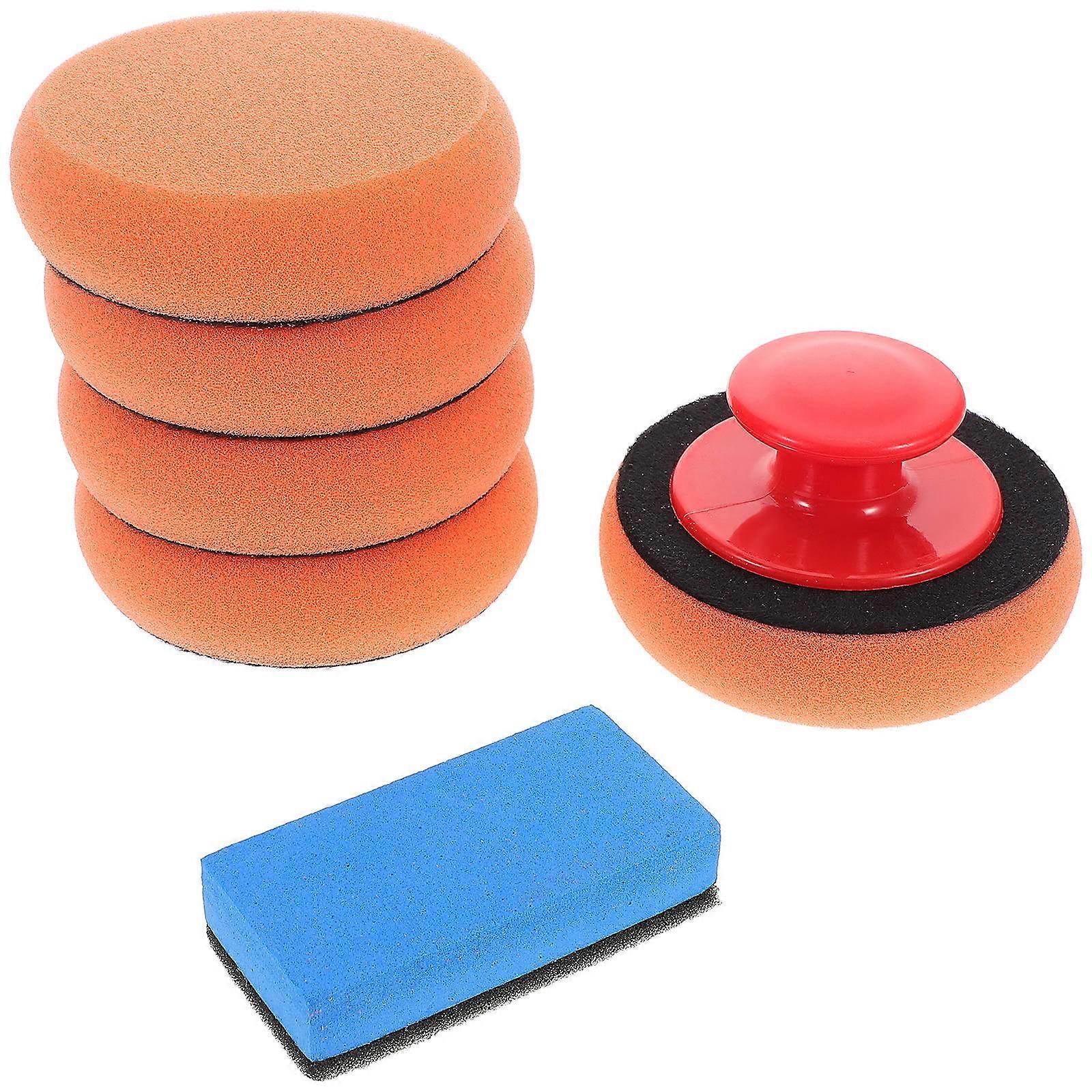 Multi Color Car Buffer Pads with Convenient Handle for Effective Polishing and Waxing Tasks Fits