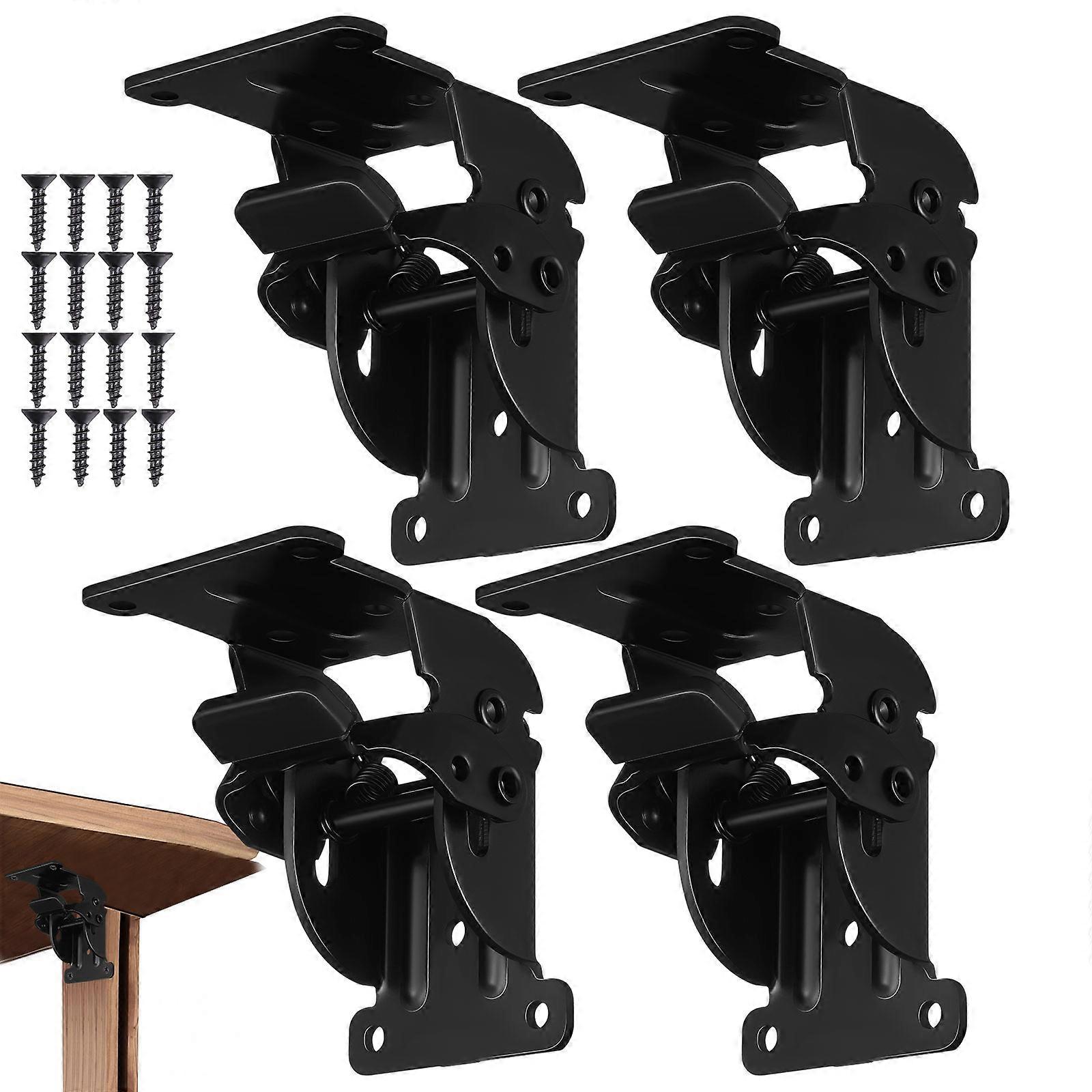 4pcs Locking Hinges for Folding Furniture – Durable Brackets for Table Legs, Space Saving Connectors for Home and Office Use
