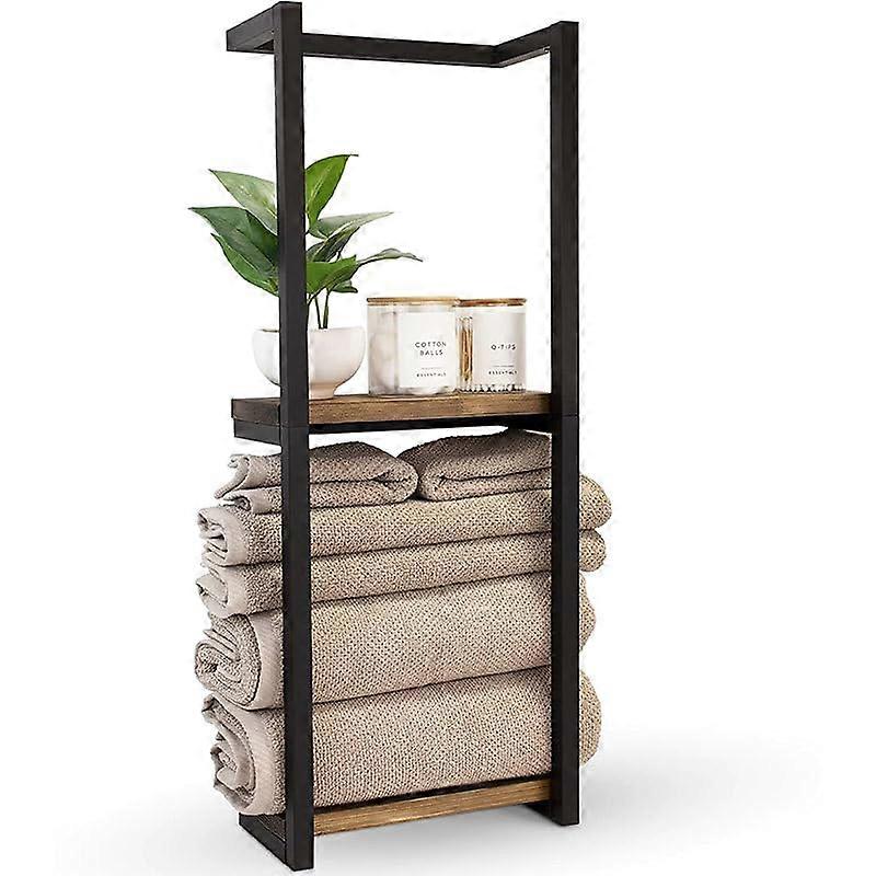 2 Layer Towel Holder for Bathroom Storage Shelf for Bathroom Towel Storage Shelf for Bathroom/Balcony/Toilet