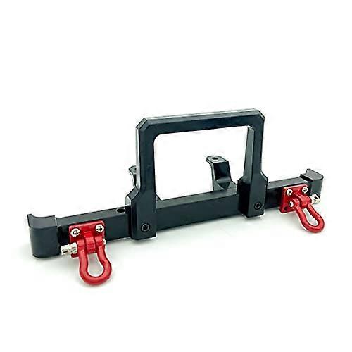 Metal Front Bumper with Tow Hook for MN D90 D91 D96 MN-90 MN99S 1/12 RC Vehicle Upgrade Parts Accessories, Black