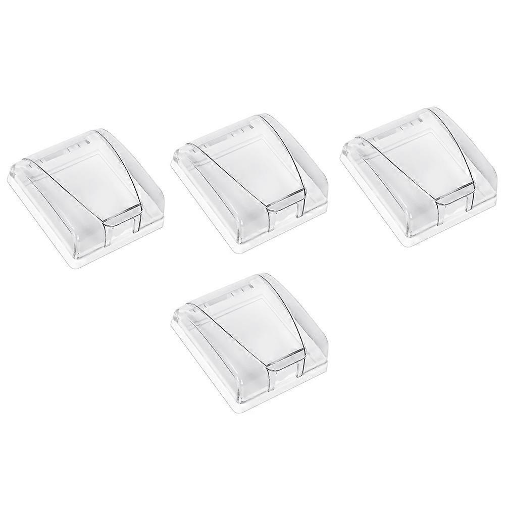 Transparent Protective Case for Switch Sockets 4 Pieces Waterproof Box 86 Type(PC Material)