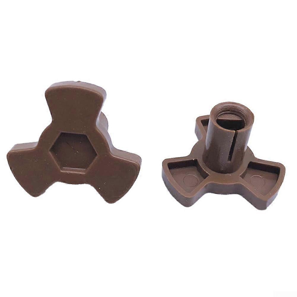 Microwave turntable coupling, 2 pieces, plastic for  device functionality (B)