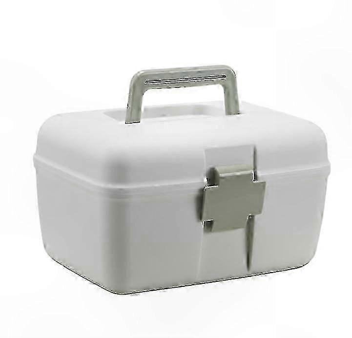 Double-Layer Portable Medicine Box for Home Use Multifunctional Storage Organizer