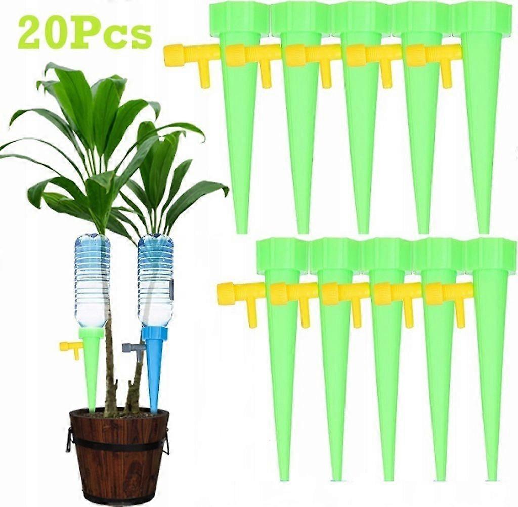 Grønt 20-delt automatisk vandingssæt - justerbar vanding til haver, blomster og drivhuse