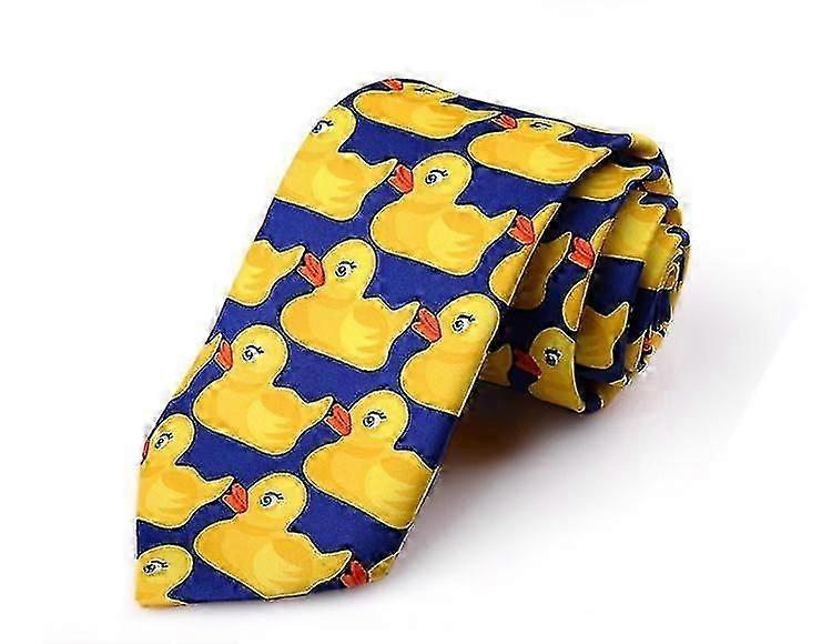 Cravate Canard Bleu et Jaune - Cravate Originale - Cravate Fantaisie - Dguisement