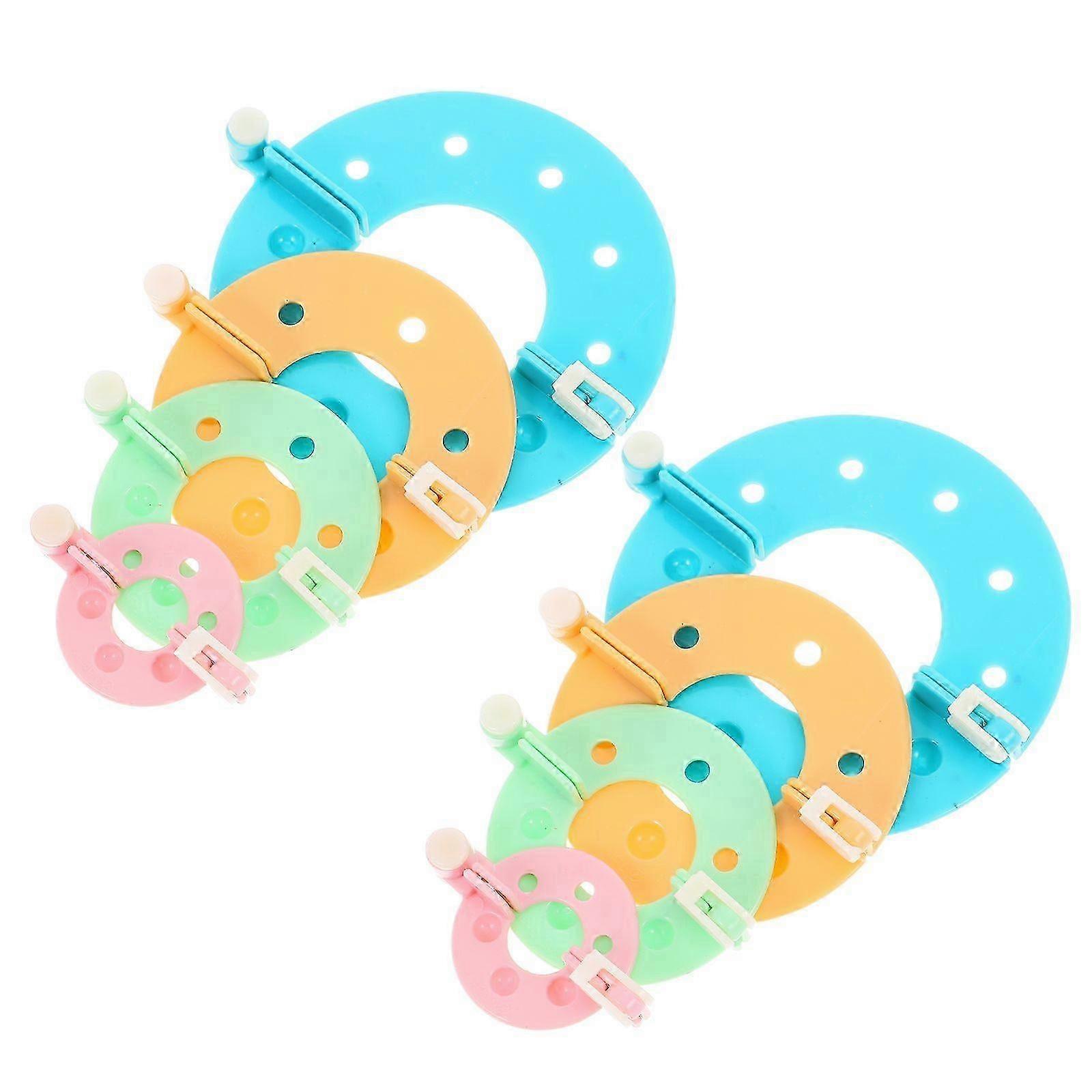 1 Set Pompom Makers Practical Fluff Ball Weaving Utensils Diy Wool Knitting Craft Tools Plastic Pompom Maker Fluff Ball Maker Pompom Making Machine