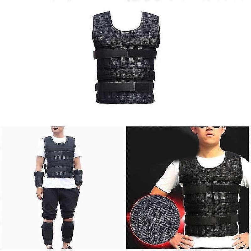 20kg Weighted Vest Adjustable Loading Weight Jacket Exercise Weightloading Vest Boxing Training Waistcoat
