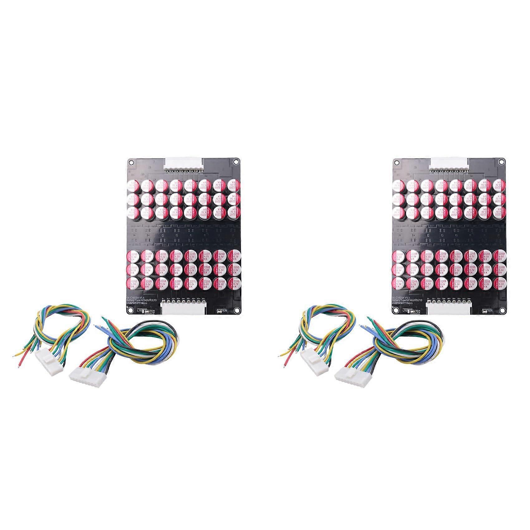 2X 16S 5A Balance LiIon Lifepo4 Lto Active Lithium Battery Equalizer Balancer Board Capacitor 48V 60V 16S