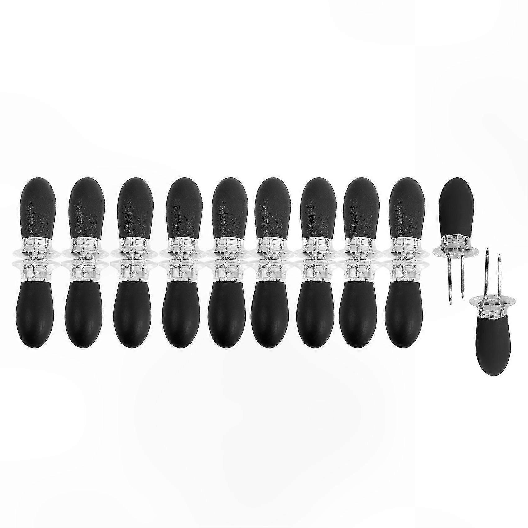 10 Pairs Corn Holders for BBQ, Stainless Steel Skewers for Corn on the Cob, Portable Fruit Holders for Barbecue Essentials