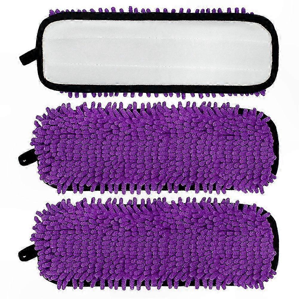 3-Pack Chenille Mop Cloths Reusable Floor Cleaning Pads Replacement