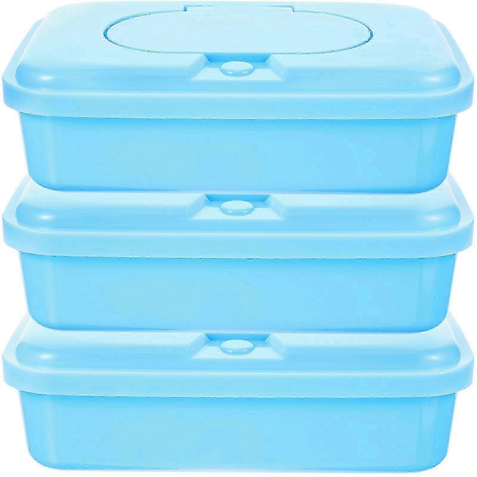 3Pcs Refillable Wipe Dispenser Storage Case for Tissue Box - Random Colors Available
