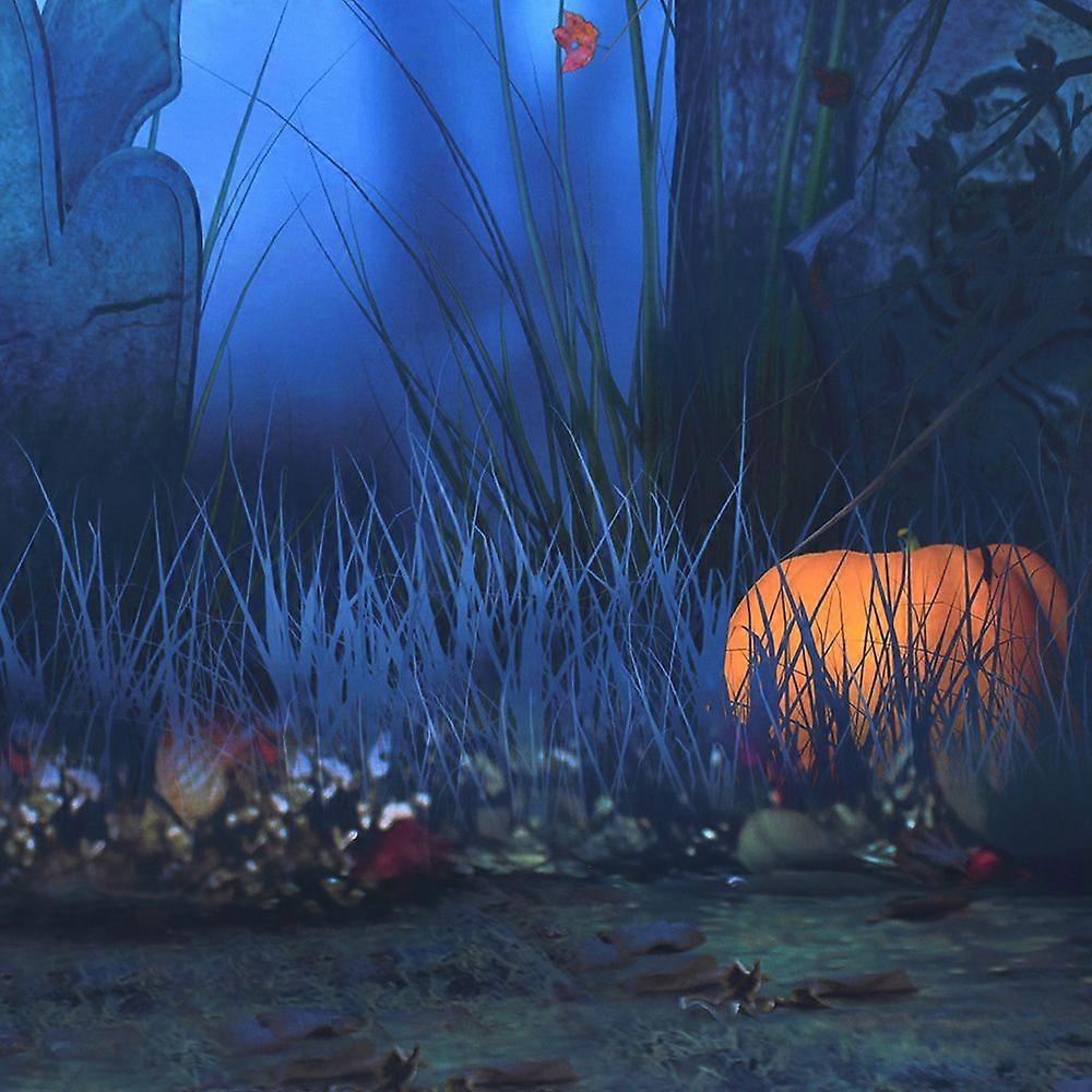 Andoer 1.5 * 2m Photography Background Backdrop Digital Printing Hallowmas Halloween Pumpkin Graveyard Bat Pattern for Photo Studio