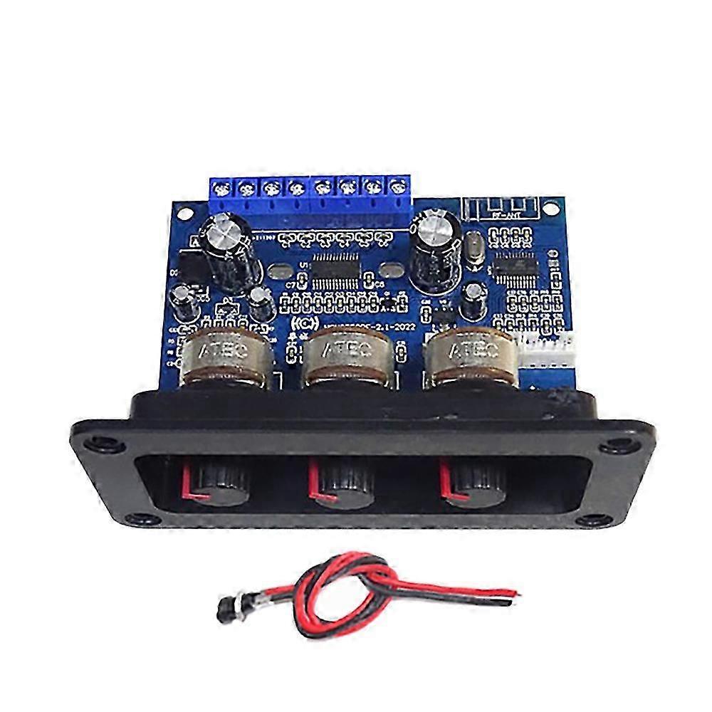 2.1 Channel Bluetooth 5.0 Amplifier Board with DC Female 2X25W+50W Subwoofer Class D Audio Amplifier Board DC12-20V