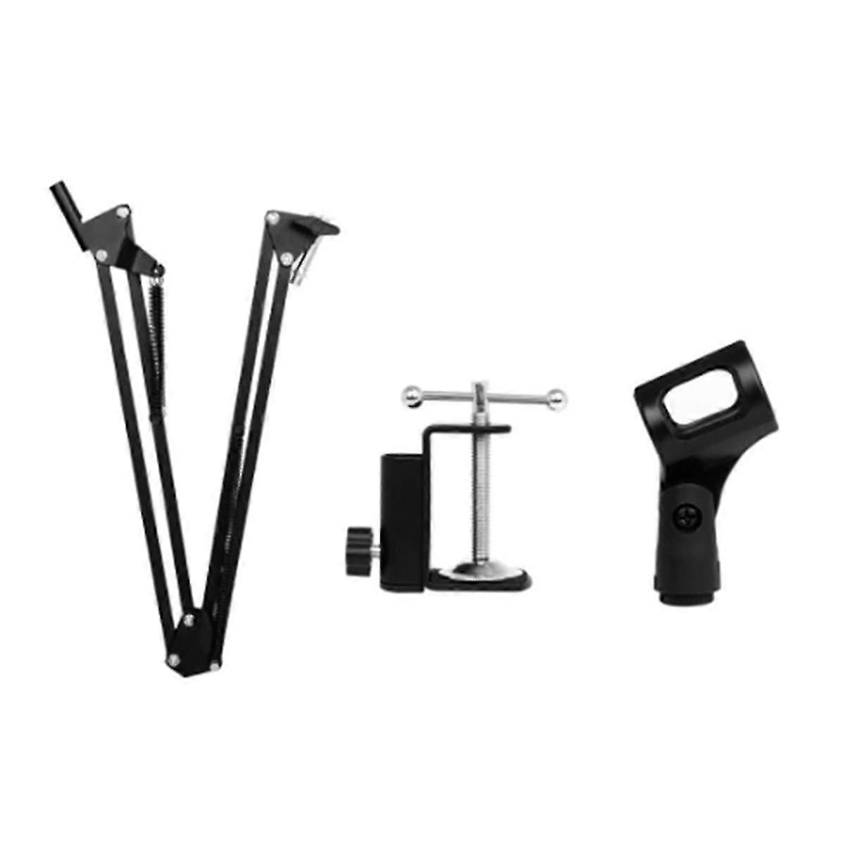 Adjustable Desktop Microphone Stand Folding Arm Mic Mount 180 Extendable Bracket