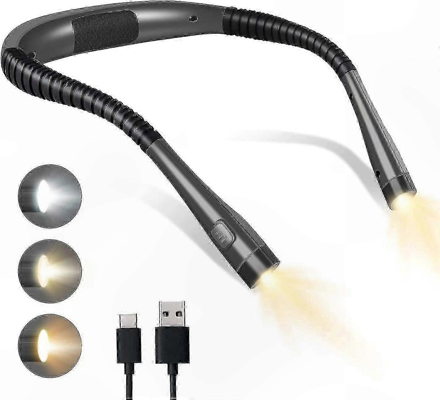 Adjustable Neck Light with 3 Color Modes, Foldable Design, Long-Lasting Battery for Reading, Crafting & DIY Projects