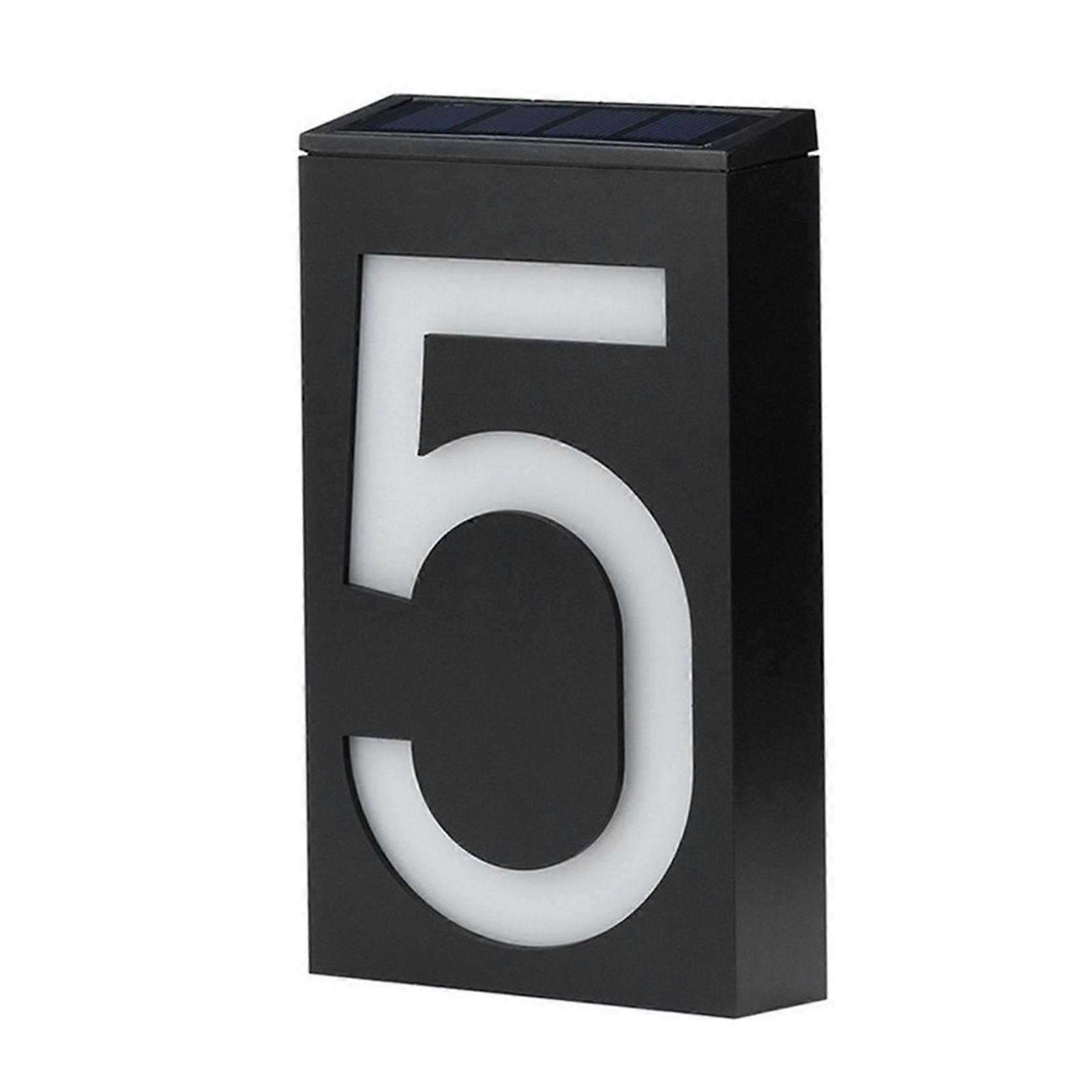 Solar House Number Light LED Illuminated Address Plaque for Houses Address Numbers Solar Powered LED Address Sign for Home Villa Yard Street