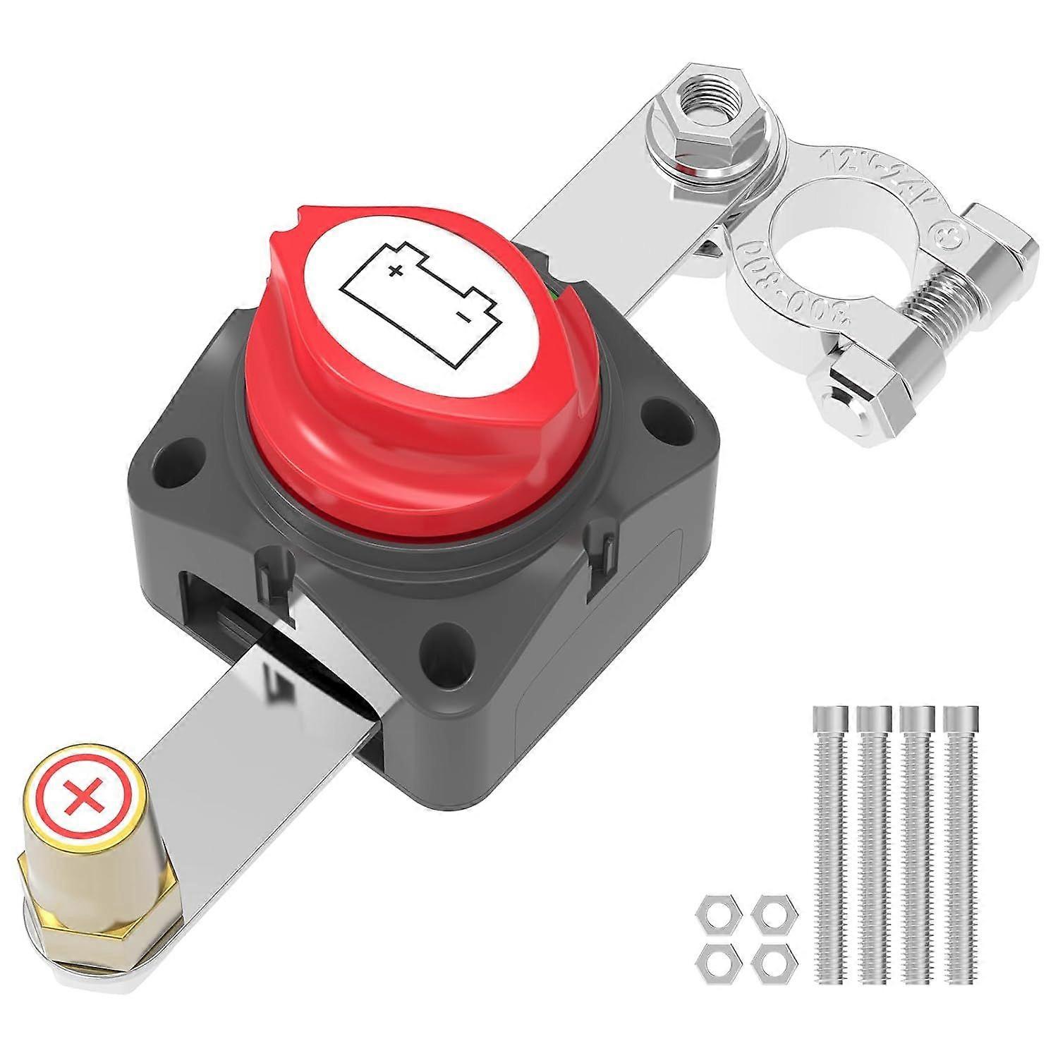 Battery Disconnect Switch, 275A 12V 48V Top Post Battery Switch Free Assembly