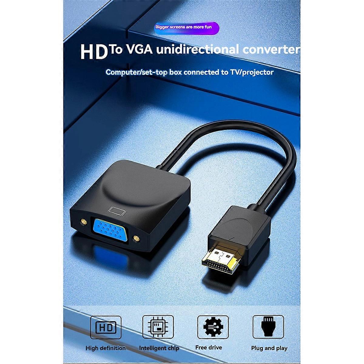 -Compatible to VGA Adapter Male to Female Video Converter 1080P for Projector TV Computer Laptop PC