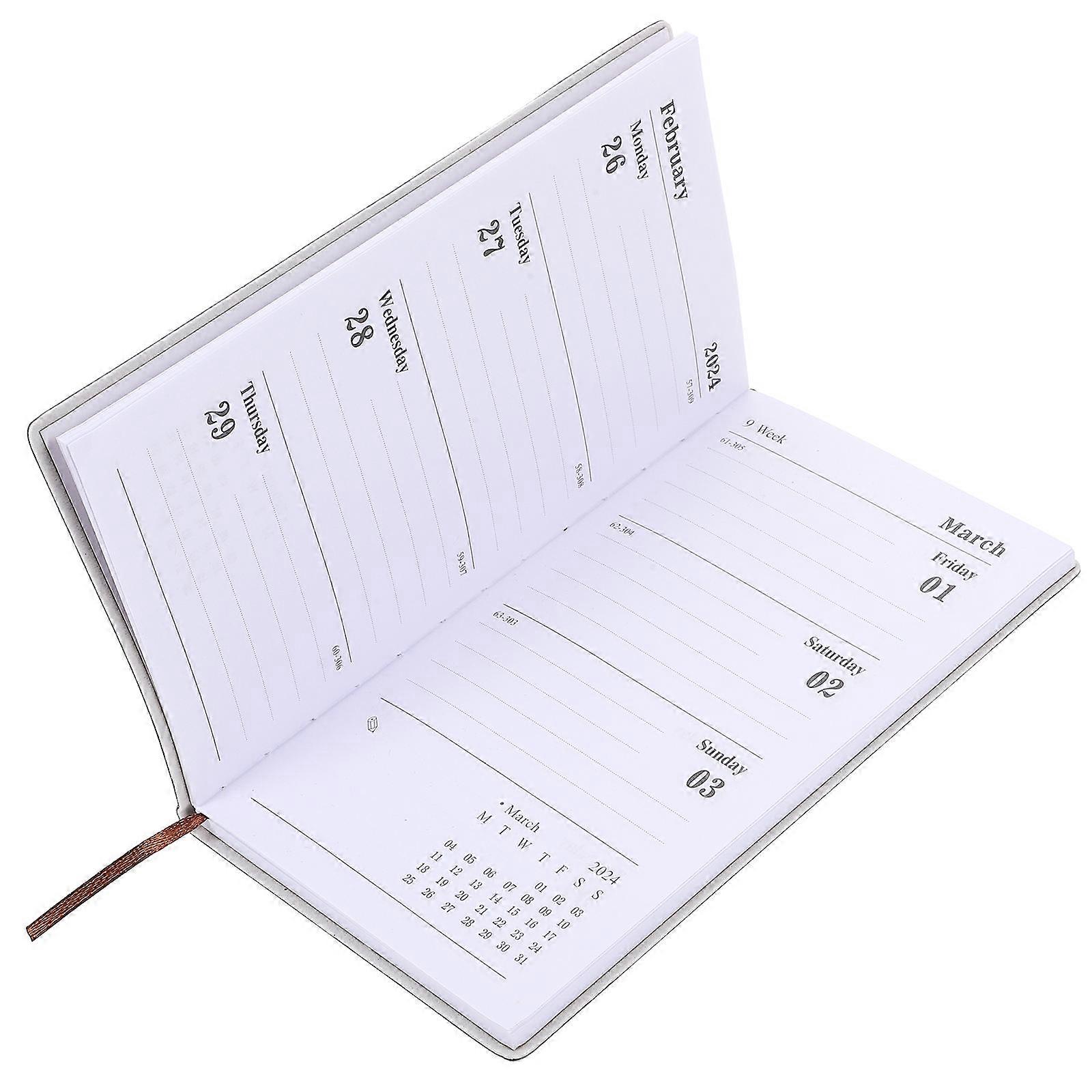 Dark Blue Planner Notepad for Home Use with Paper and Imitation Lightweight Size