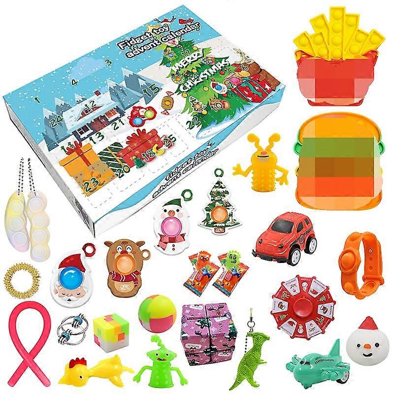 24-piece set DIY hand-torn blind box Christmas advent countdown calendar blind box Christmas blind box children's party gift Christmas toy_8