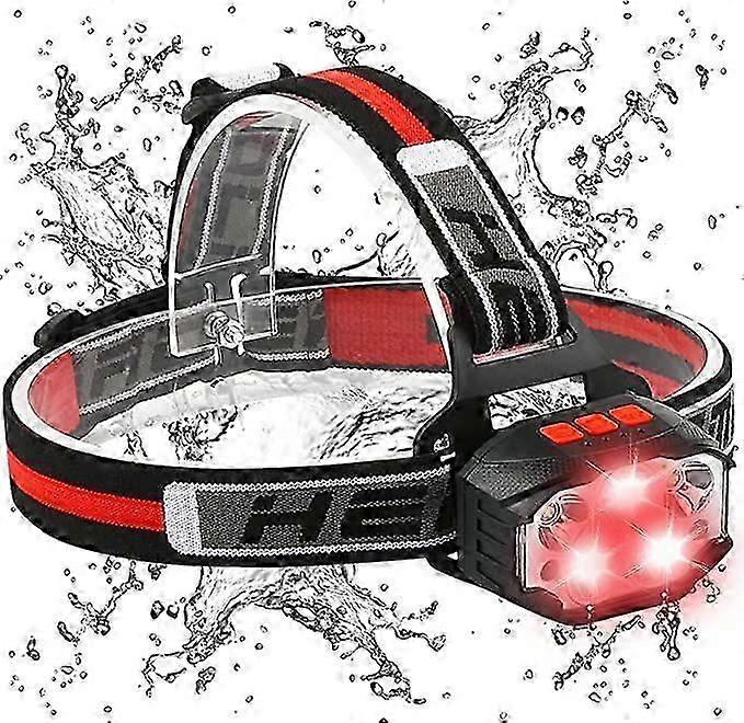 Rechargeable LED Headlamp with 1100 Lumens Red Light 7 Modes Headlamp, Outdoor Waterproof Headlamp for Running Camping Fishing