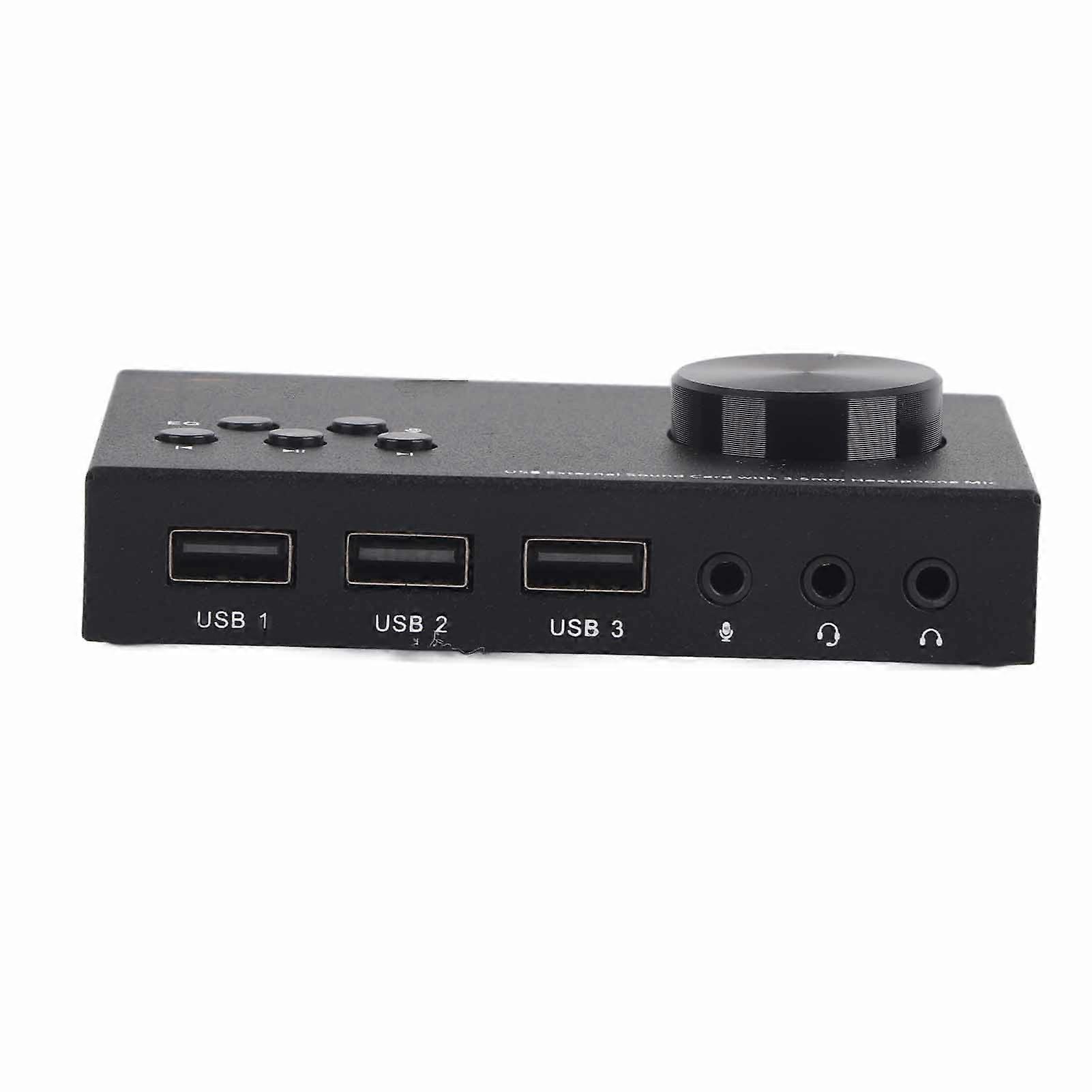 USB Extenrnal Sound Card Stereo 3.5mm Interface Multi Mode Design Multiple EQ Sound Conversion Audio Adapter
