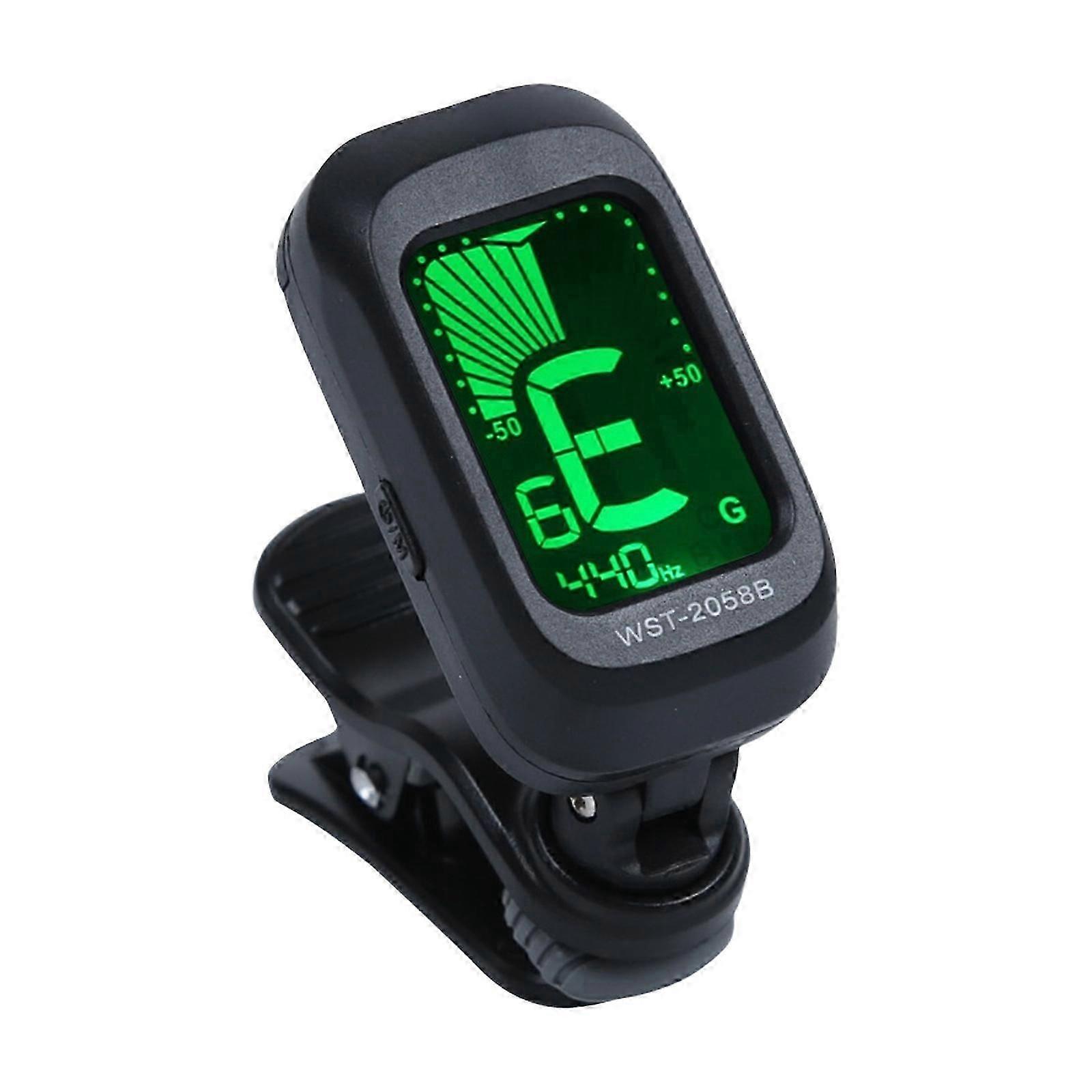 Portable Acoustic Guitar Tuner Chromatic Digital Tuner LCD Display Tuner for Folk Music Lover Pink