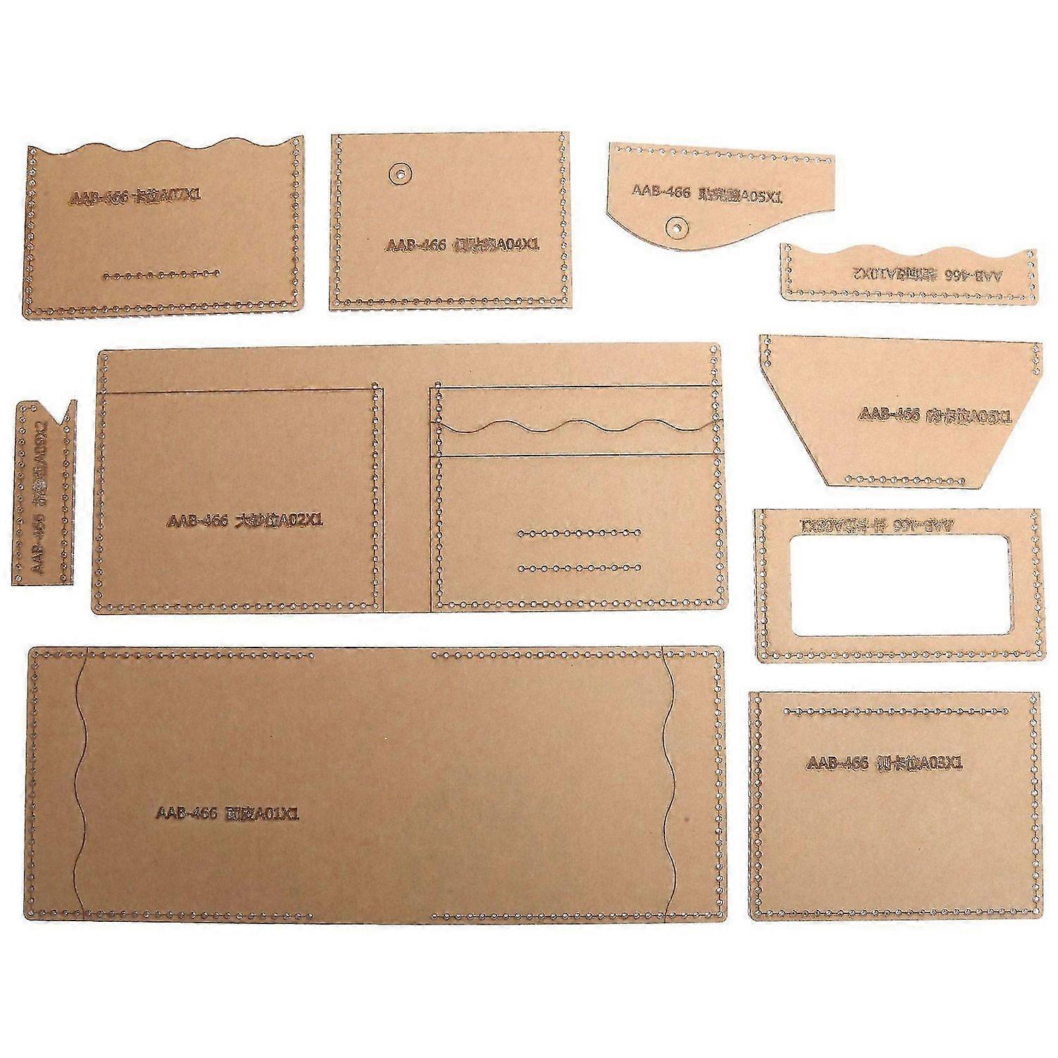 2025 Latest Model Short Wallet Leather Pattern Design Template DIY Handicraft
