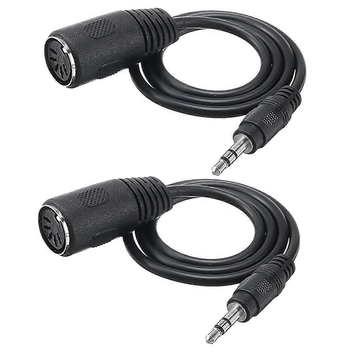 2 sztuk Type-A MIDI do 3,5 mm adapter 14 cali MIDI żeński na TRS 3,5 mm męski breakout konwerter audio
