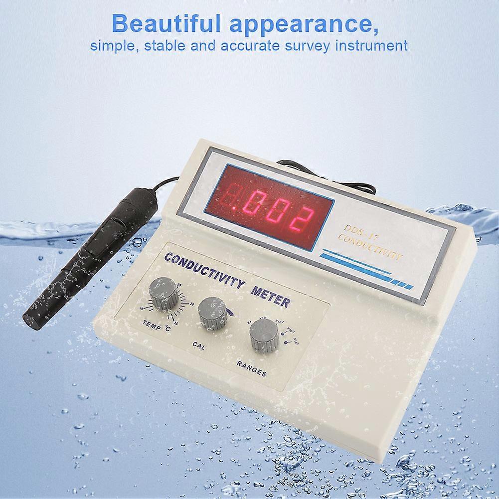 Digital Bench Top Conductivity Meter PH EC Tester 240x182x105mm