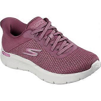 Skechers Go Walk Flex Textile Women's Burgundy Trainers