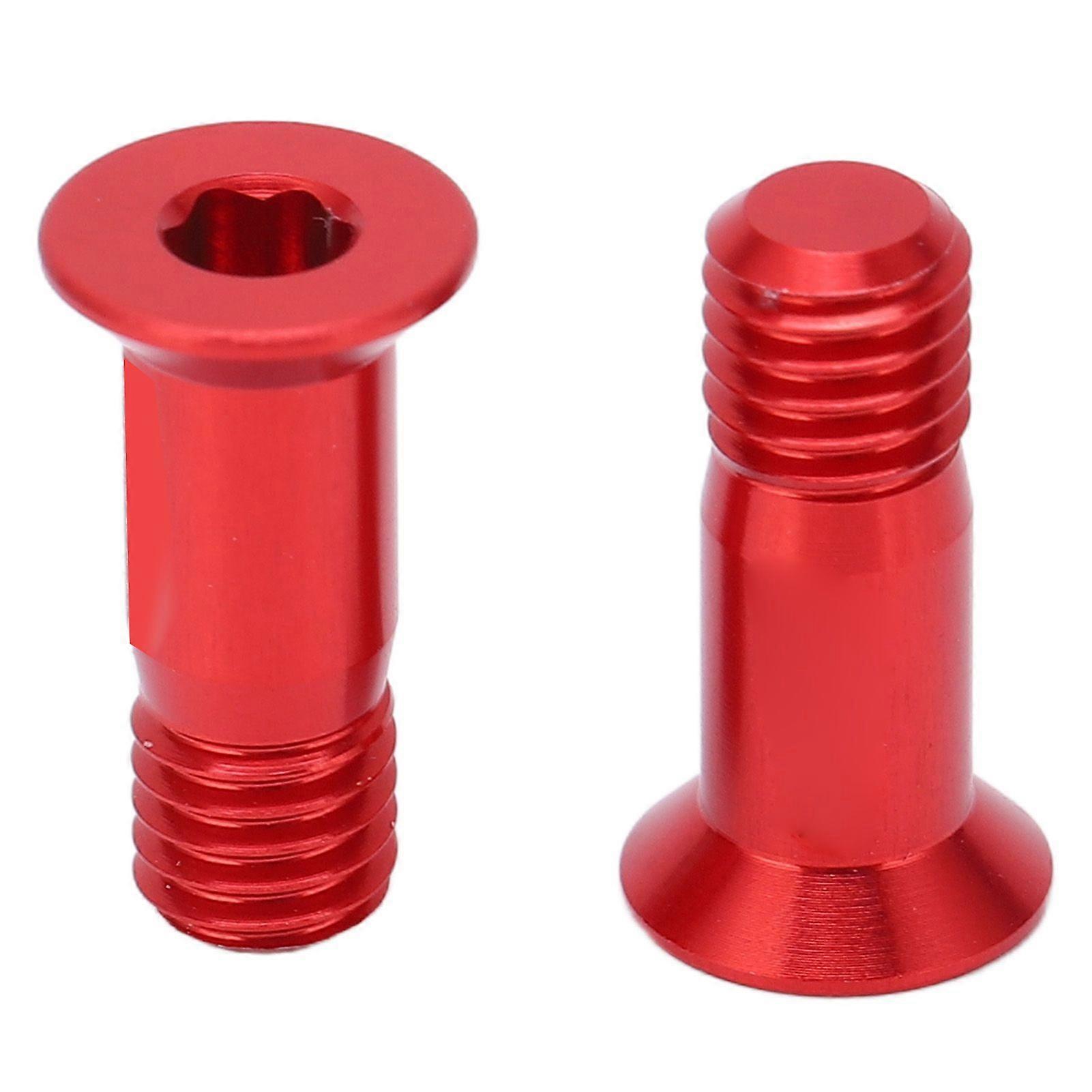 2 Pcs Bicycle Screw Aluminum Alloy Rear Derailleur Sprocket Fixing Screw Bicycle Modification Accessories Red