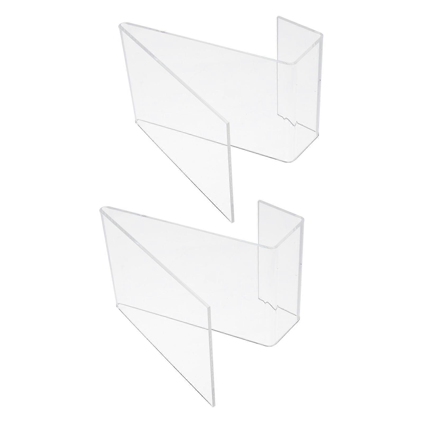 Acrylic Book Display Stand Book Holder for Vertical Use 2Pcs Transparent