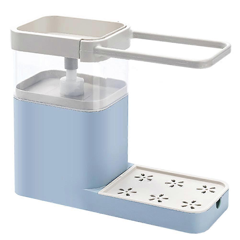 Liquid Soap Dispenser with Storage Holder for Kitchen 1Pcs Blue