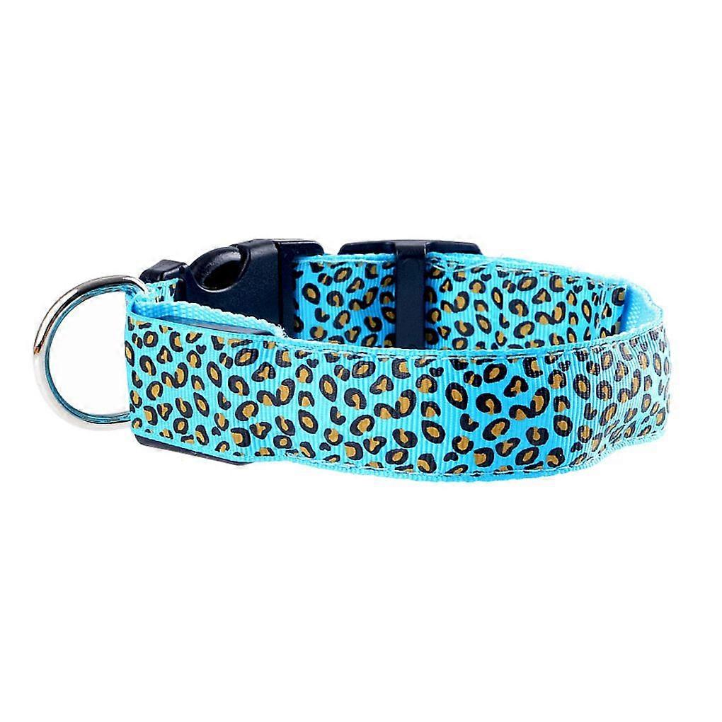 Adjustable LED Dog Pet Collar Flashing Luminous Safety Light Up Multicolor