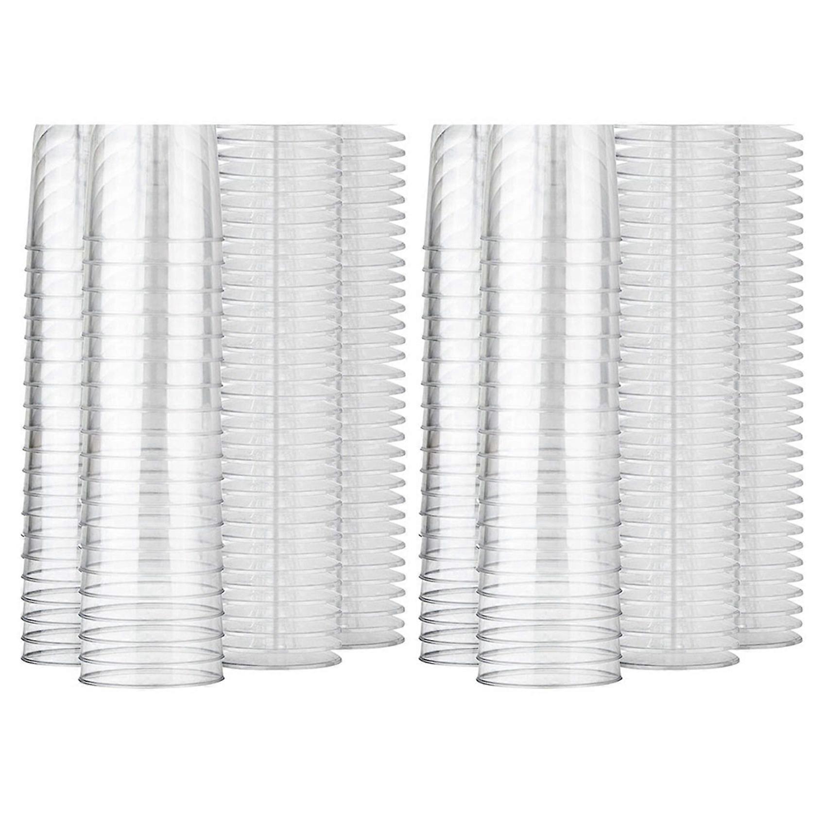 Clear Plastic Wine Glass Recyclable - Shatterproof Wine Goblet - Disposable & Reusable Cups for Cham