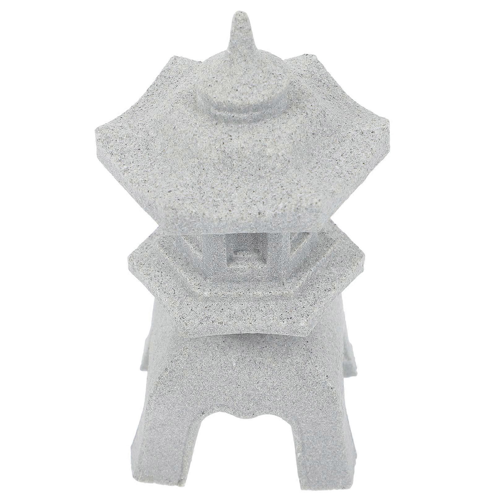 Micro Landscape Decor Stone Lamp Shaped Ornament for Decoration 3Pcs