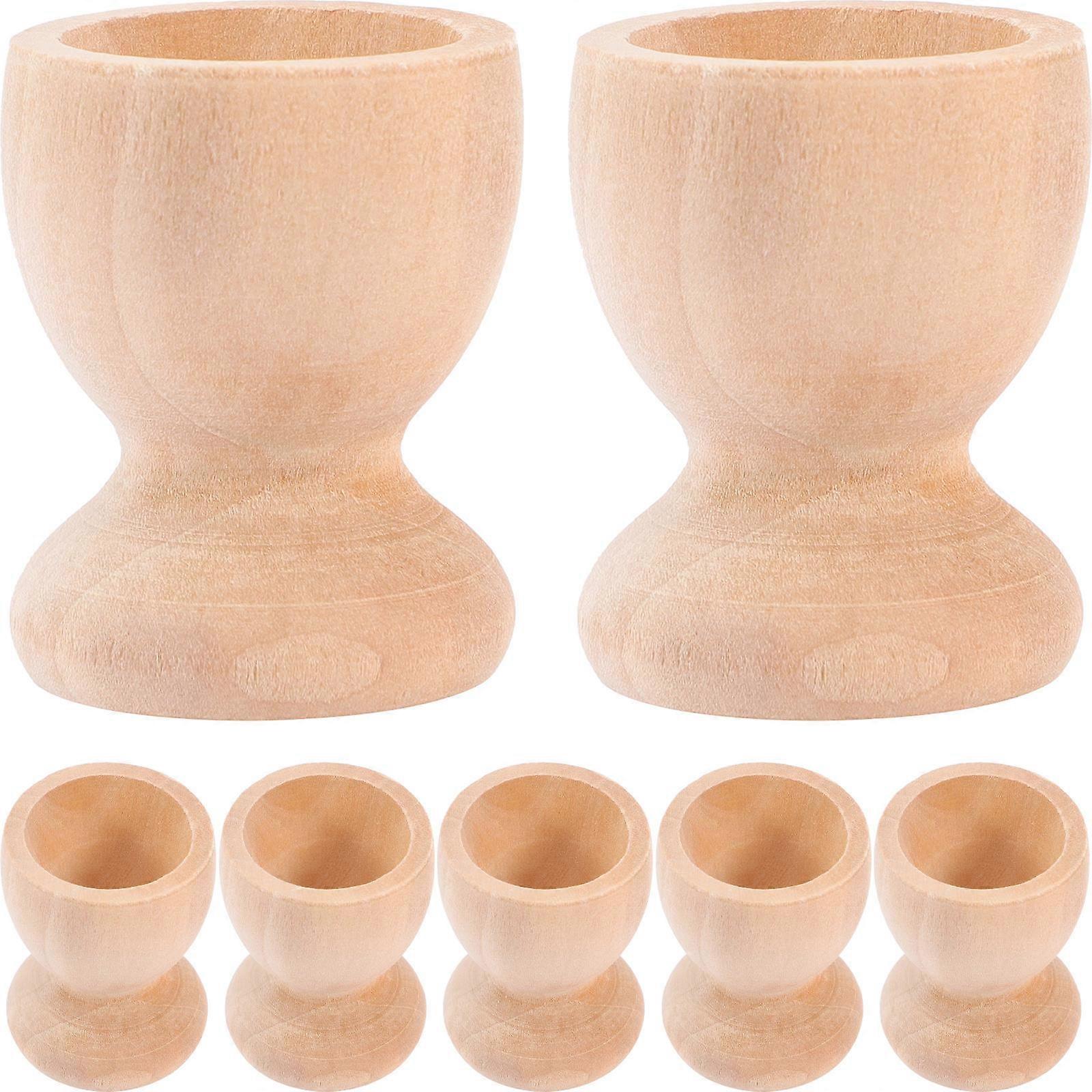 Storage Use Wood Egg Cup Filling Color Egg Mold 5Pcs Set