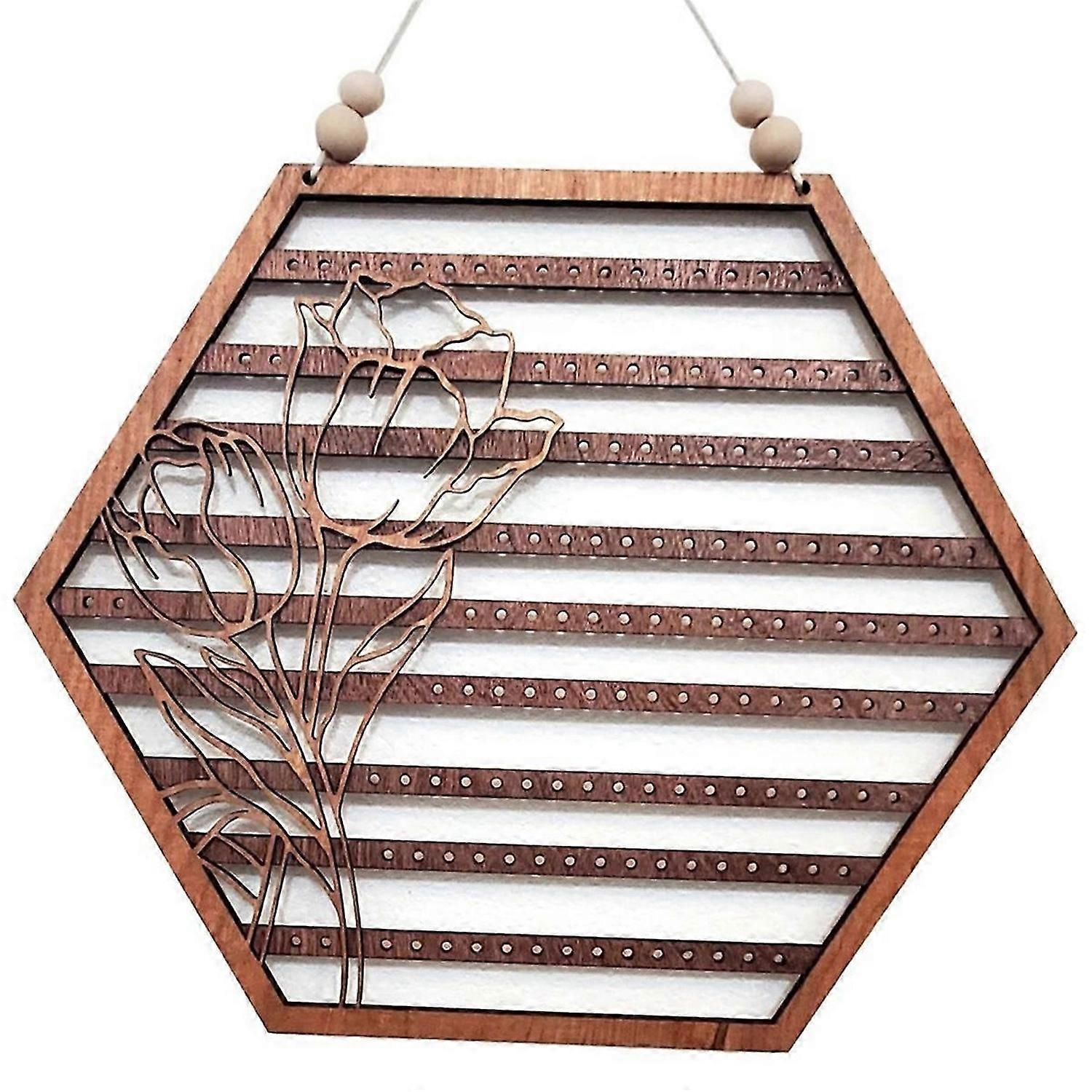 Hexagon Hanging Earring Holder Hexagon Earrings Storage Rack
