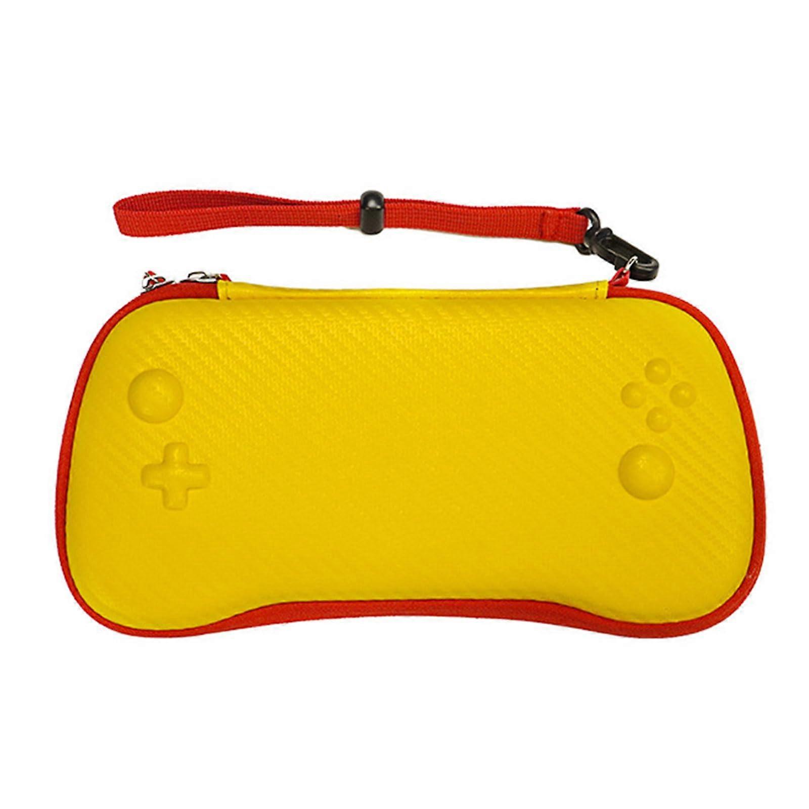 Carrying Case for RG557 Handheld Console with Lanyard, Shockproof Storage Box, Yellow Travel Case