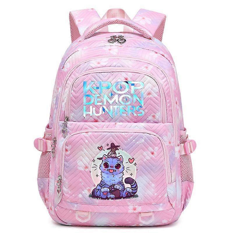 KPop Demon Hunters Print Backpack Students Schoolbag _e A