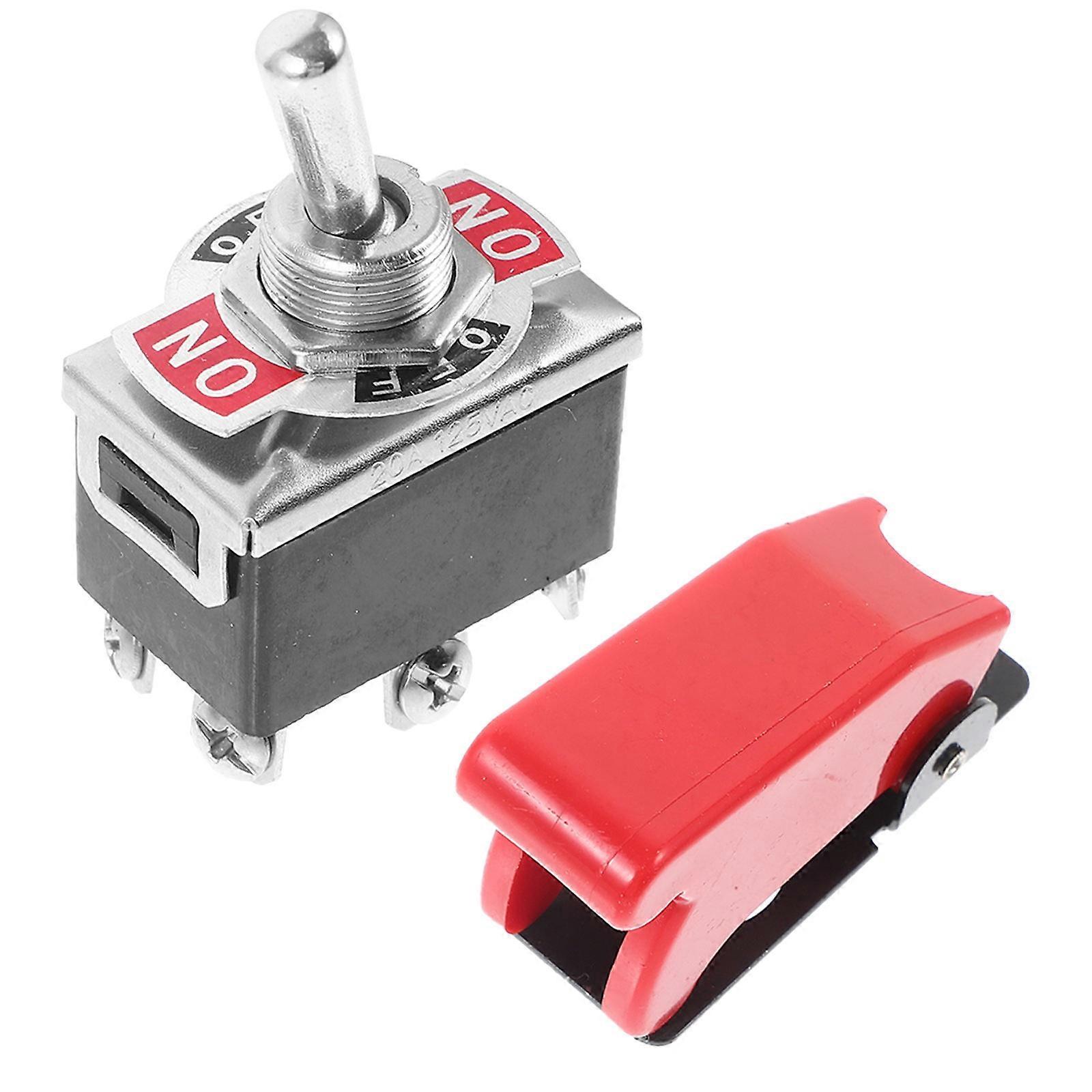 Heavy Duty Toggle Switch with Red Protective Cover for Waterproof