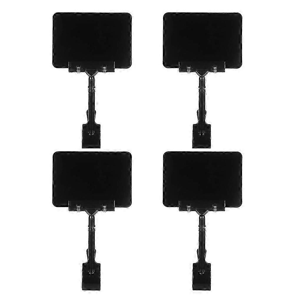 Price Display Signs Fruits Vegetable Price Tag Label Rack Display Stand Practical Price Board Black 27.50X14.00X7.00cm Reusable 4Set