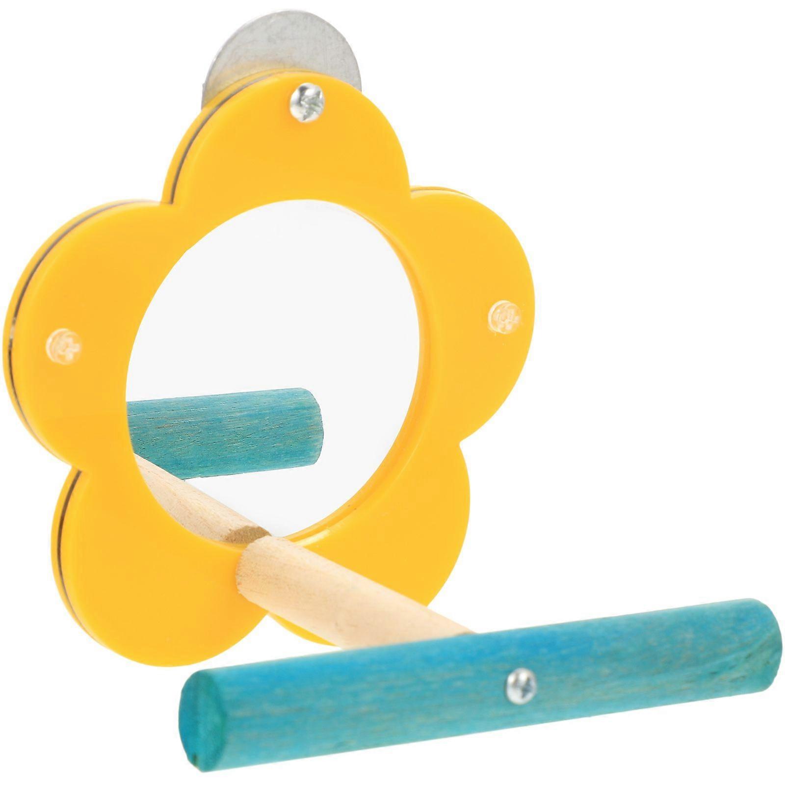 Parrot Mirror Toy Acrylic Bird Educational Training Toy Interactive Parrot Mirror