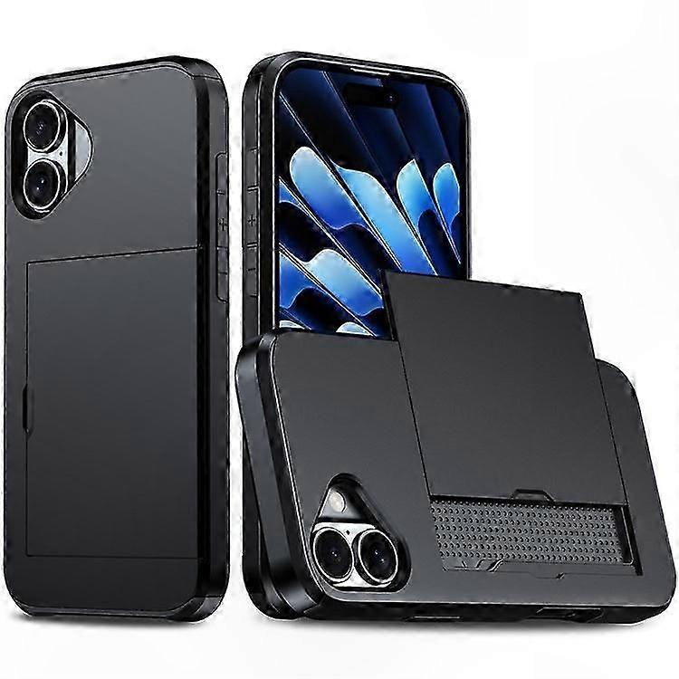 Dual Layer TPU PC Phone Case with Card Slot for 16-Compatible Model